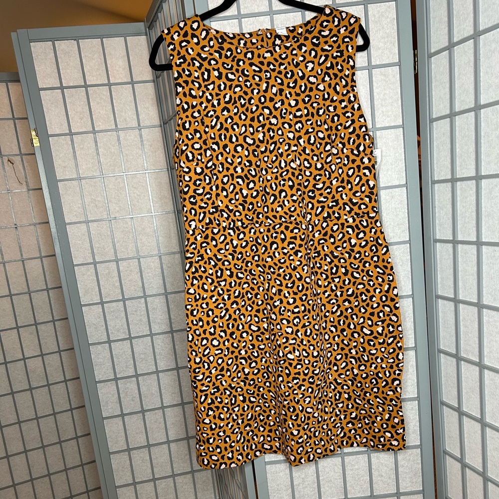 NWT Old Navy Animal Print Mini Dress - Black and Tan